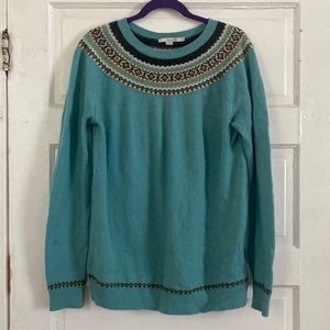Patterned 100% wool sweater